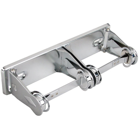 Double Toilet Tissue Holder Polished Chrome Steel