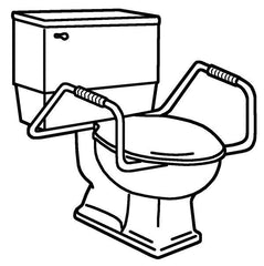 Toilet Seat - Heavy Duty Bowl Mount Guard Rail Unit