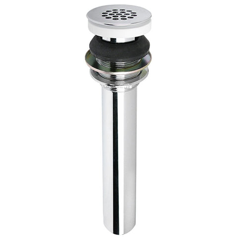 Chrome Drain (Grid) - 1-1/4" x 6" - Non-Removable