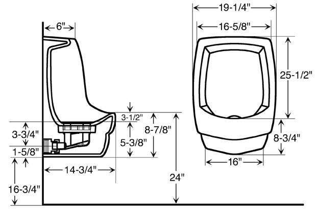 Waterfree Urinal - Wall Mount
