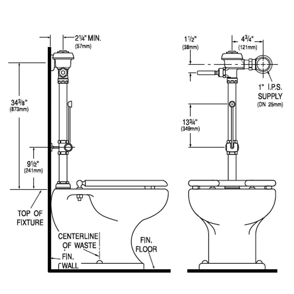 Royal Bedpan Flush Valve - 3.5 GPM