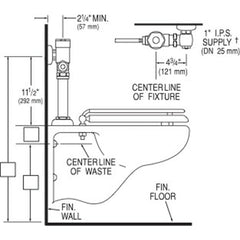 GEM 2 Flushometer 1.6 GPF for Closet