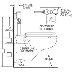 GEM 2 Flushometer 1.6 GPF for Closet