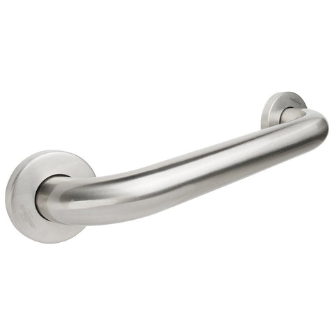 Stainless Steel Grab Bar - 12 Inch Straight Concealed Flange