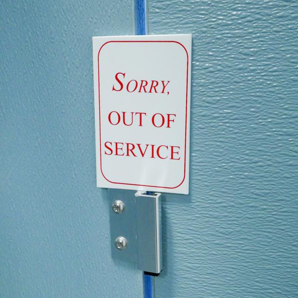 Restroom out of order sign