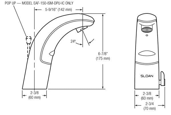 Optima i.q. Faucet w/ Integral Spout Mixer & i.q. Click (Battery Powered) - 2.2 GPM