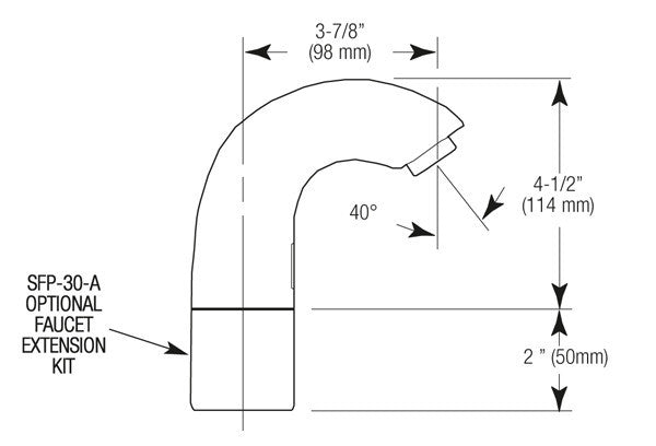 SF Battery Operated Faucet 4" Trim Plate - 0.5 GPM