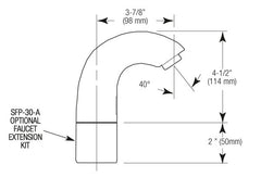 SF Battery Operated Faucet 4" Trim Plate - 0.5 GPM
