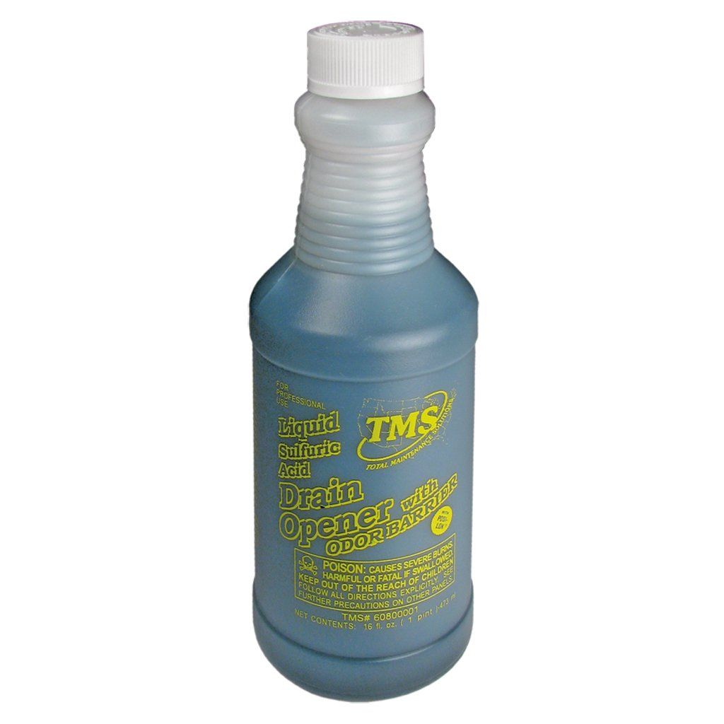 Sulfuric Acid Drain Opener with Safety Odor Barrier 16oz (Case of 12)