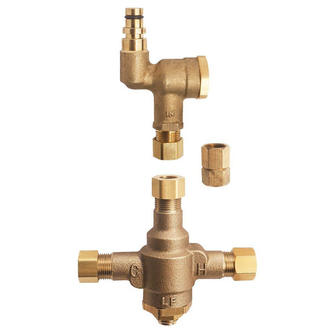 Sloan EFP-100-A Thermostatic Mixing Valve & Single Inlet Tee Assembly Kit