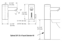 Optima Lino Faucet w/ Temperature Control - 0.5 GPM (Battery Powered)