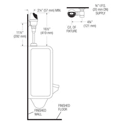 G2 Handsfree Flushometer 0.25 GPF for Urinal