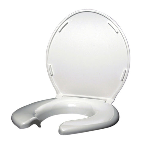 Toilet Seat - Big John Toilet Seat Open Front w/ Cover (White)