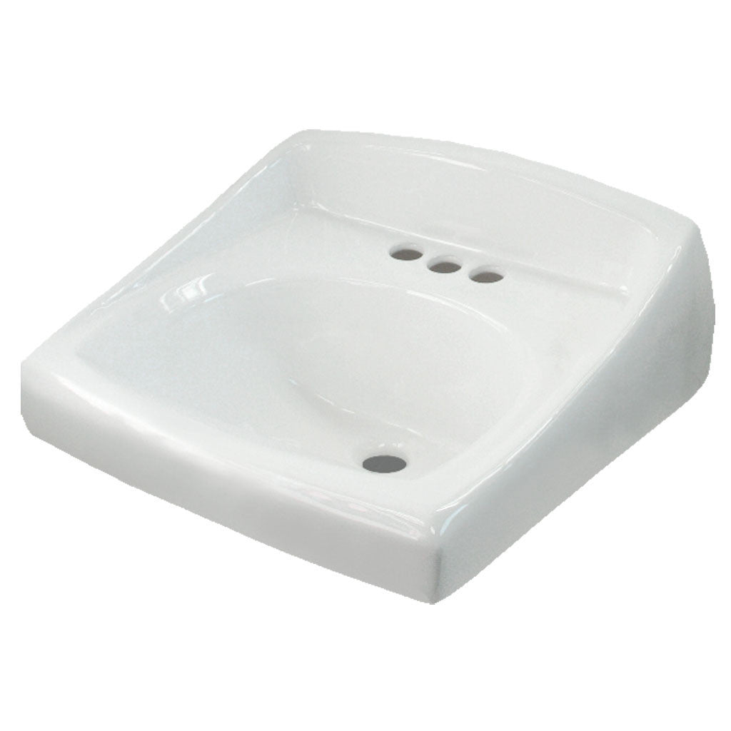 Lavatory ADA Vitreous China w/ Backsplash - 4" Centers Wall Mount