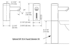 Optima Lino Faucet w/ Integral Spout Mixer and Plug-in Transformer - 0.5 GPM