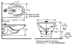 Wall Mounted 1.6 GPF Toilet
