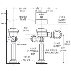 Royal ESS TMO Sensor Flushometer 1.6 GPF for Closet