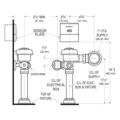 Royal ESS TMO Sensor Flushometer 1.28 GPF for Closet