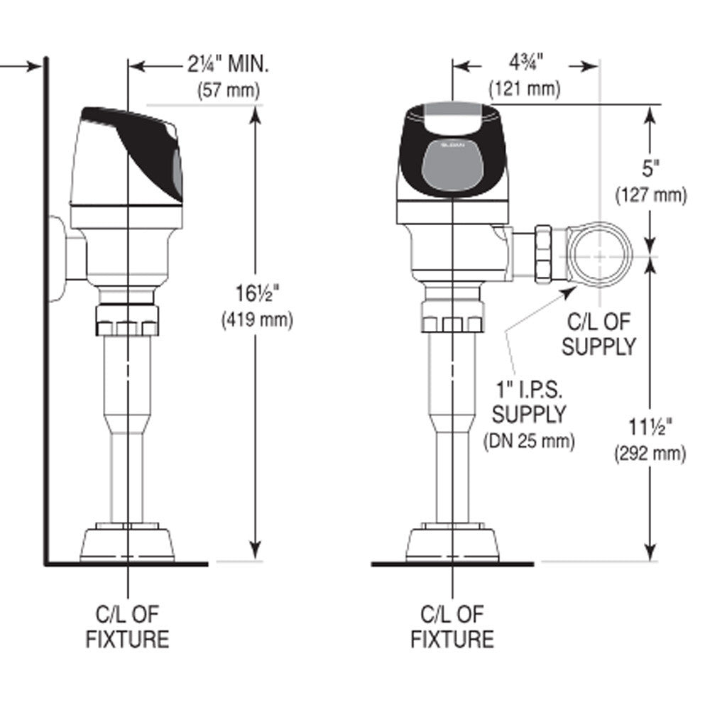 SOLIS Flushometer 1.0 GPF for Urinal