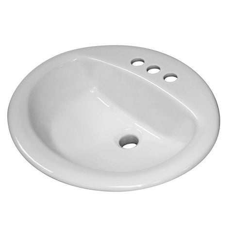 Vitreous China Lavatory Oval with 4" Centers