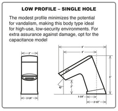 Low Profile BASYS Faucet - 0.5 GPM (Laminar)