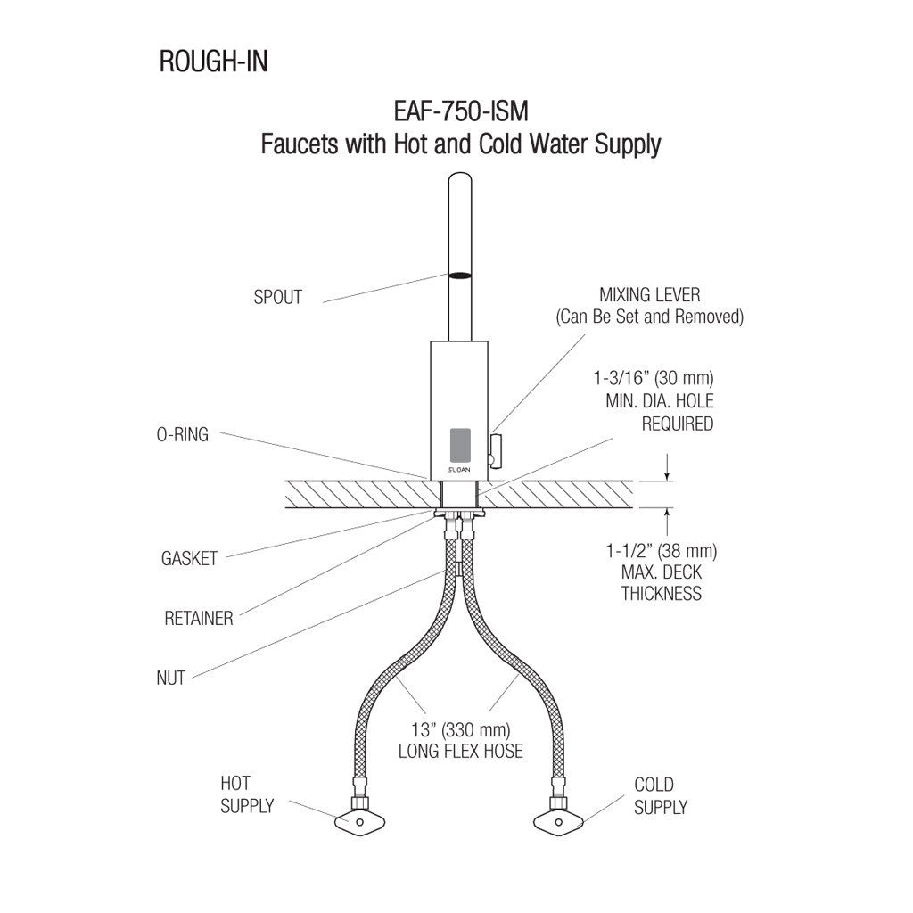 Optima Gooseneck Faucet 1.5 GPM with Mixer (Battery Powered)