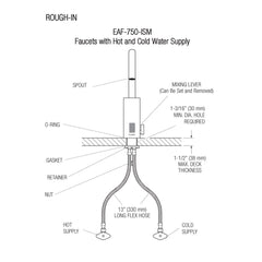 Optima Gooseneck Faucet 1.5 GPM with Mixer (Battery Powered)