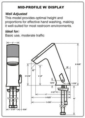 Mid Profile BASYS Faucet w/ Mixer - 0.5 GPM