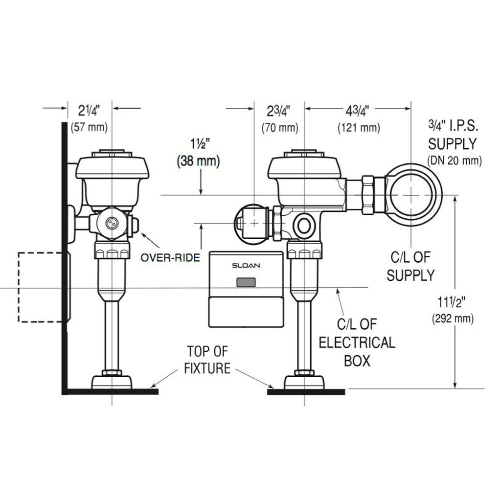 Royal ESS TMO Sensor Flushometer 1.0 GPF for Urinal