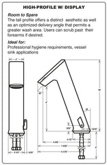 High Profile BASYS Faucet w/ Mixer - 1.5 GPM (Solar)