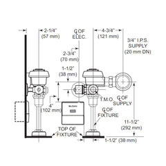 Royal ESS TMO Sensor Flushometer 0.125 GPF for Urinal