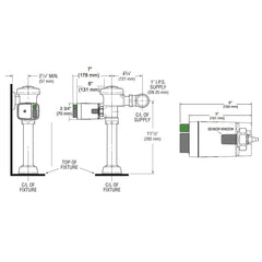 Sloan EBV-550-A Dual Flush Side Mount Operator