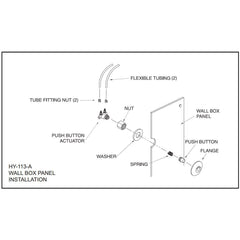 Push Button Actuator - Hydraulic Flushometer Metal Button Panel Mount Variant
