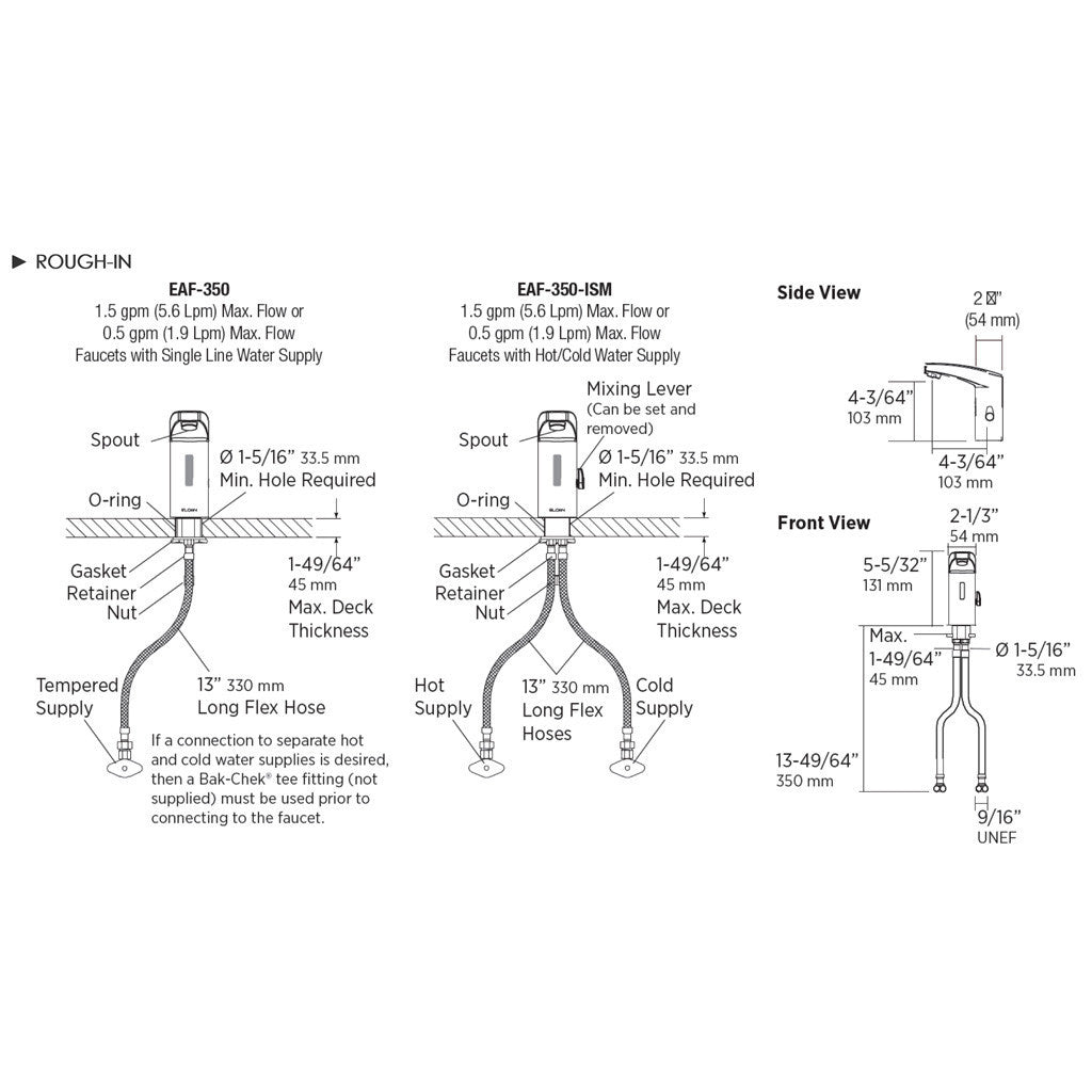 Optima Faucet 0.5 GPM with Mixer (Battery Powered)