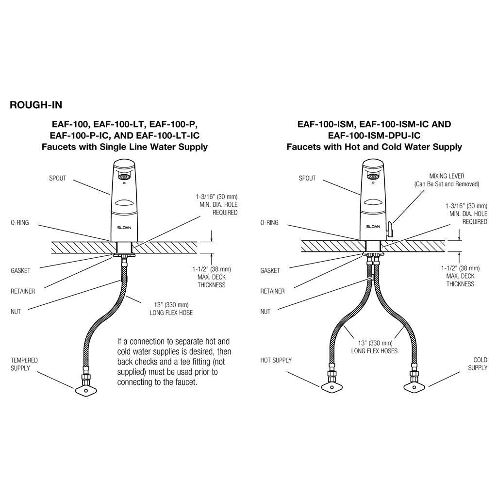 Optima Faucet 1.5 GPM Single Supply (Plug-in Adapter)