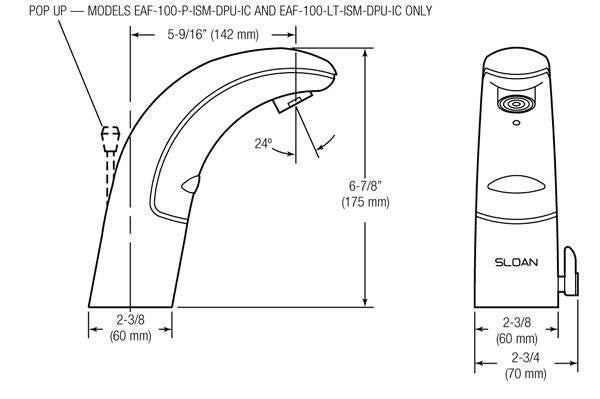 Optima i.q. Faucet - Pre-Tempered Water (6 VDC Plug-in Adapter) - 2.2 GPM