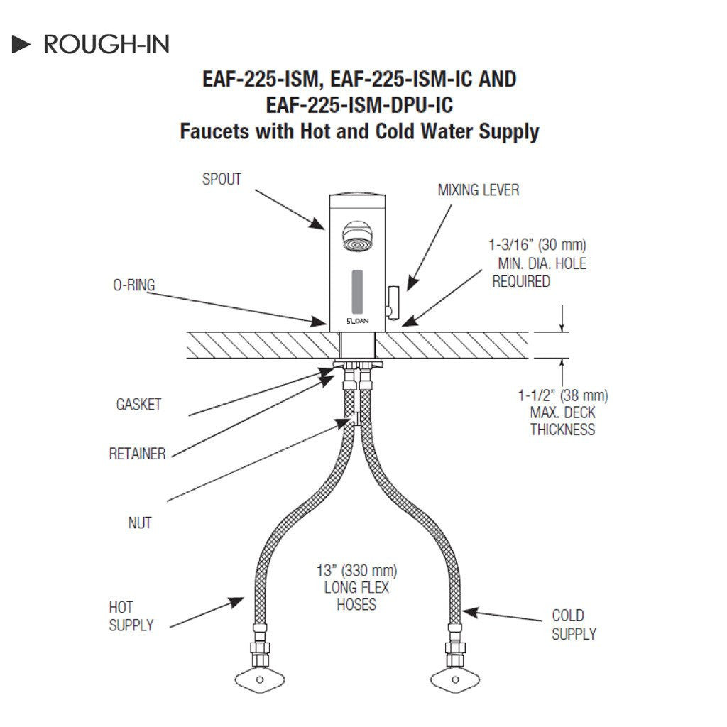 Optima Lumino Faucet 0.5 GPM with Mixer and Temperature Indication Ring (Plug Adapter)