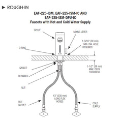 Optima Lumino Faucet 0.5 GPM with Mixer and Temperature Indication Ring (Plug Adapter)