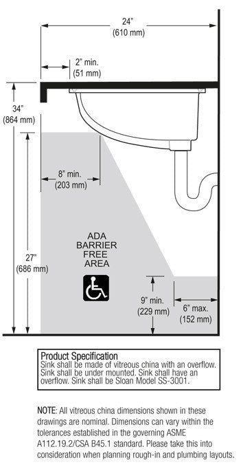 Oval - Vitreous China Lavatory Undermount