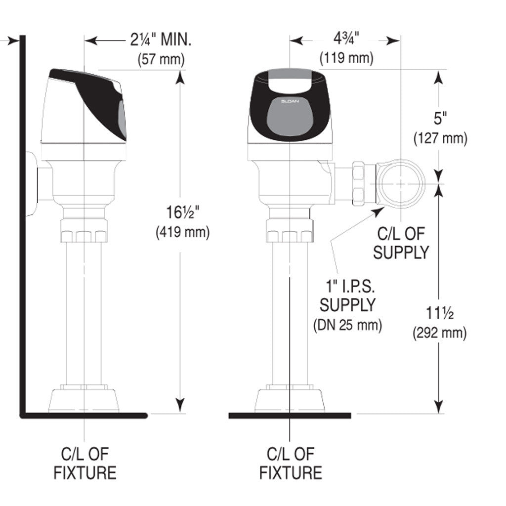 SOLIS Flushometer 1.28 GPF for Closet