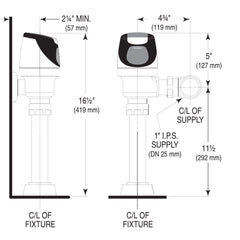 SOLIS Flushometer 1.6 GPF for Closet