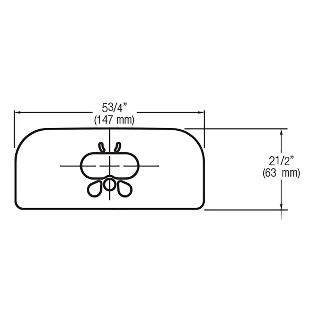 Trim Plate - 4" Centerset Sink - Dimensions