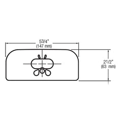Trim Plate - 4" Centerset Sink - Dimensions