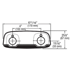 Sloan ETF-299-A Faucet Trim Plate - 4" - Dimensions