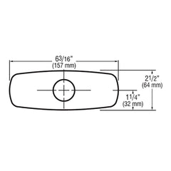 Sloan ETF-312-A Trim Plate Kit (Centerset) 4" - Dimensions