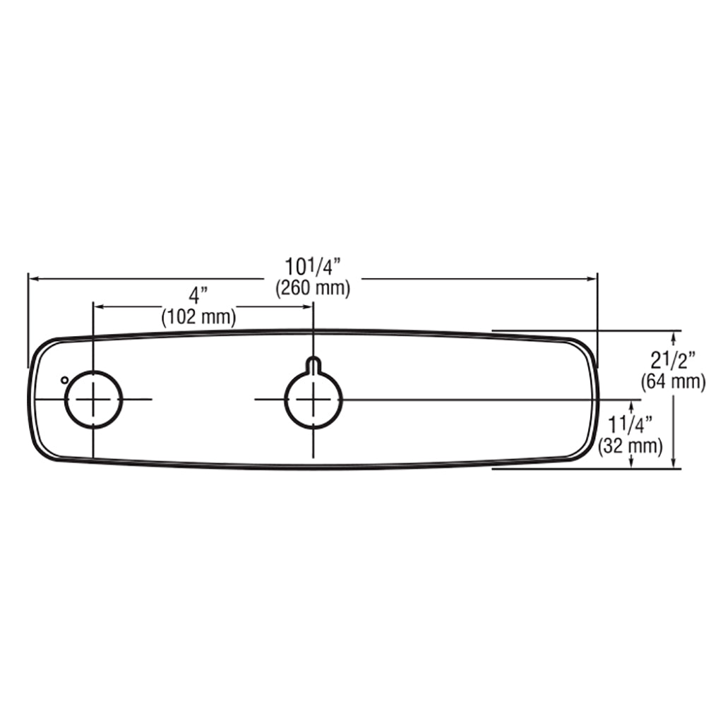 Sloan ETF-432-A Faucet Trim Plate - 8" - Dimensions