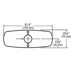 Sloan ETF-607-A 4" Faucet Trim Plate - Dimensions