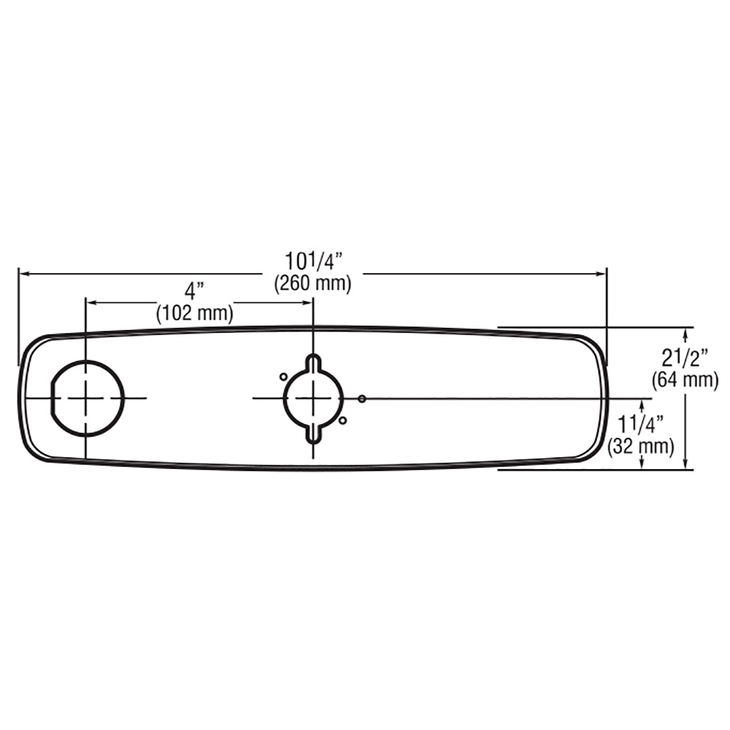 Trim Plate - Optima Plus - 8" - Dimensions