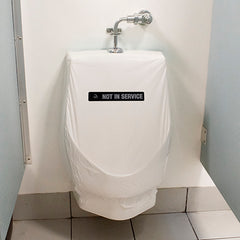 Out of Order Self-Adhesive Toilet & Urinal Cover