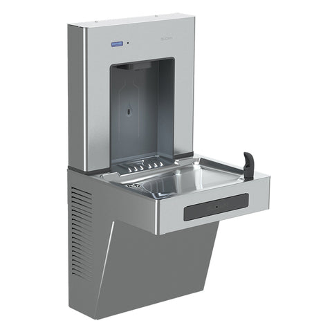 Sloan DRS110-FIL-REF-SS DropSpot On-Wall Bottle Filler with Single Level Water Cooler Stainless Steel Finish